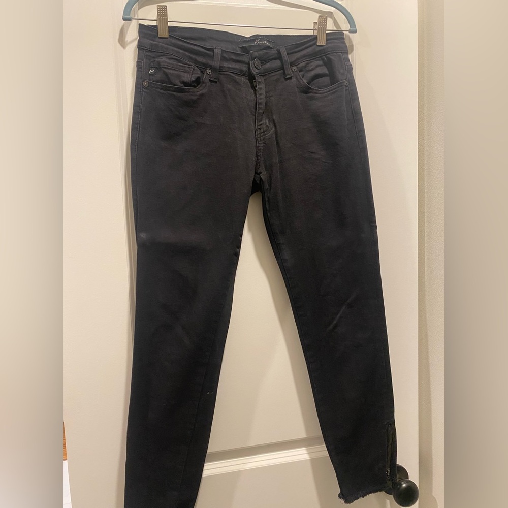 Kancan Women’s Black Skinny Jeans with Side Zippers